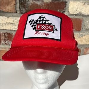 Vintage Exxon Racing Red foam trucker hat